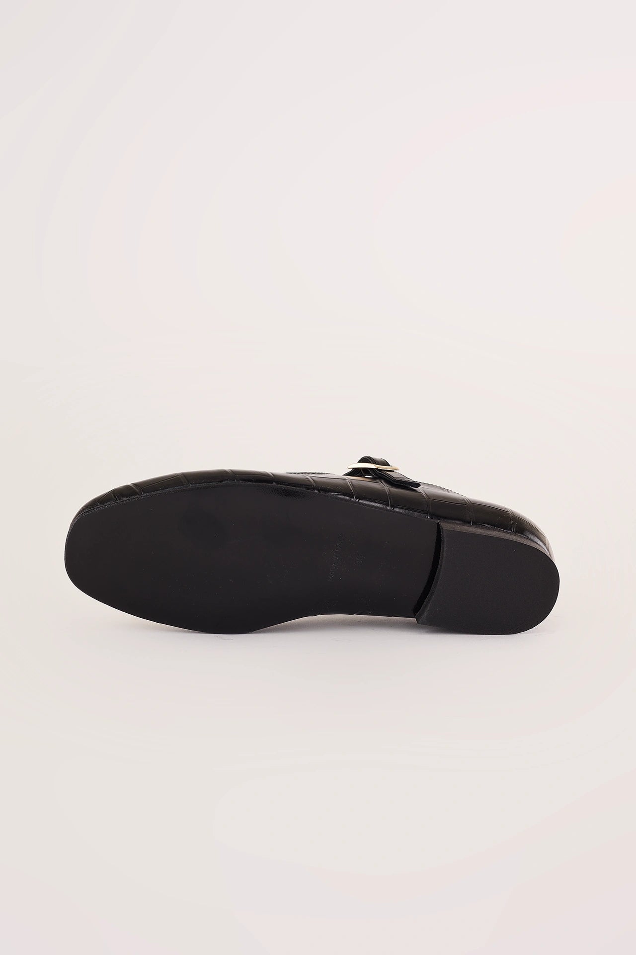 Croc-embossed Mary Janes