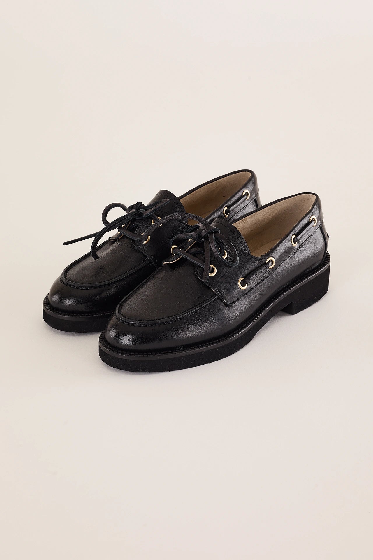 Mocassini da barca con suola in gomma