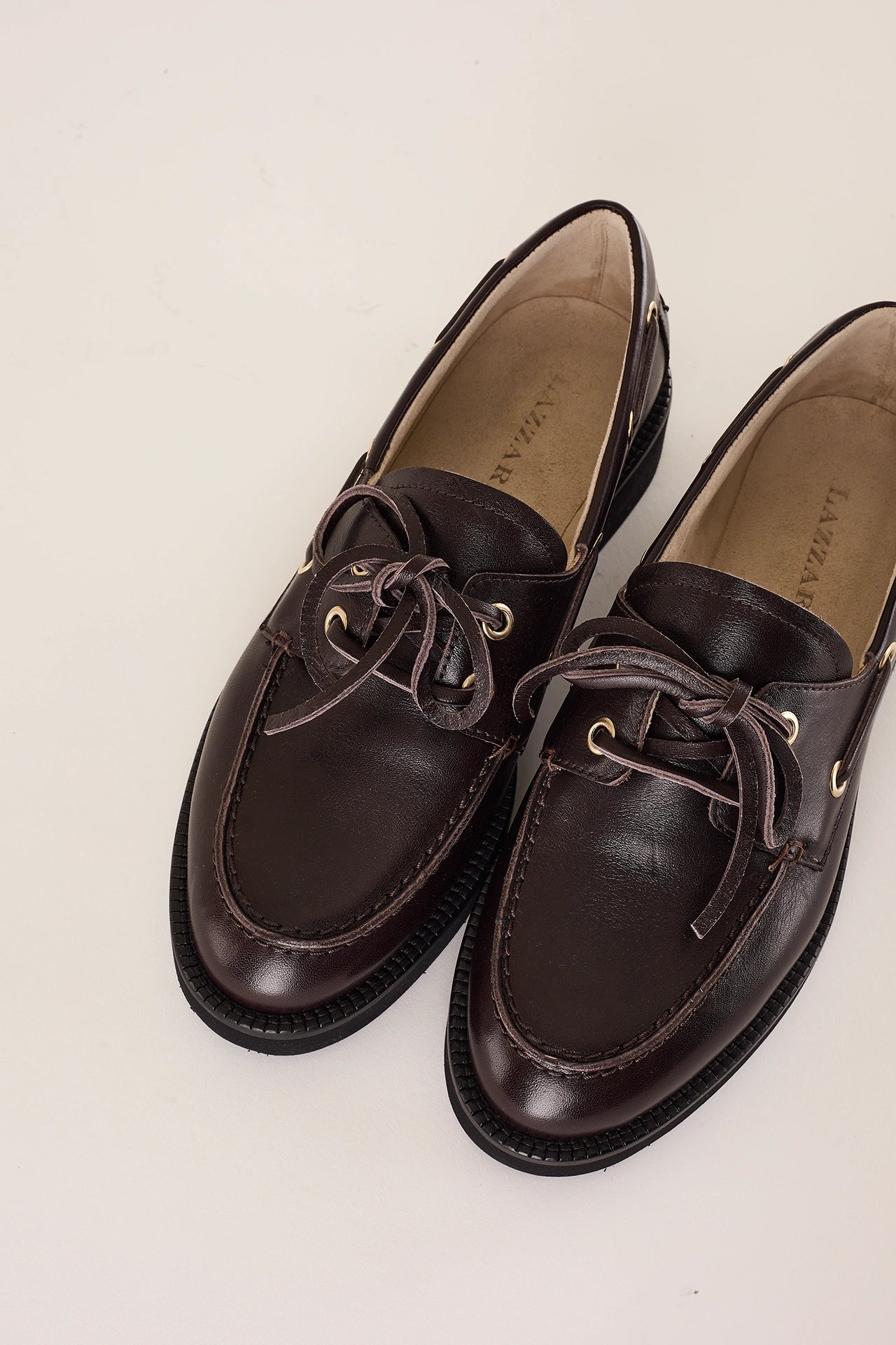 Mocassini da barca con suola in gomma