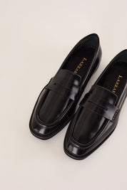 Square-toe loafers
