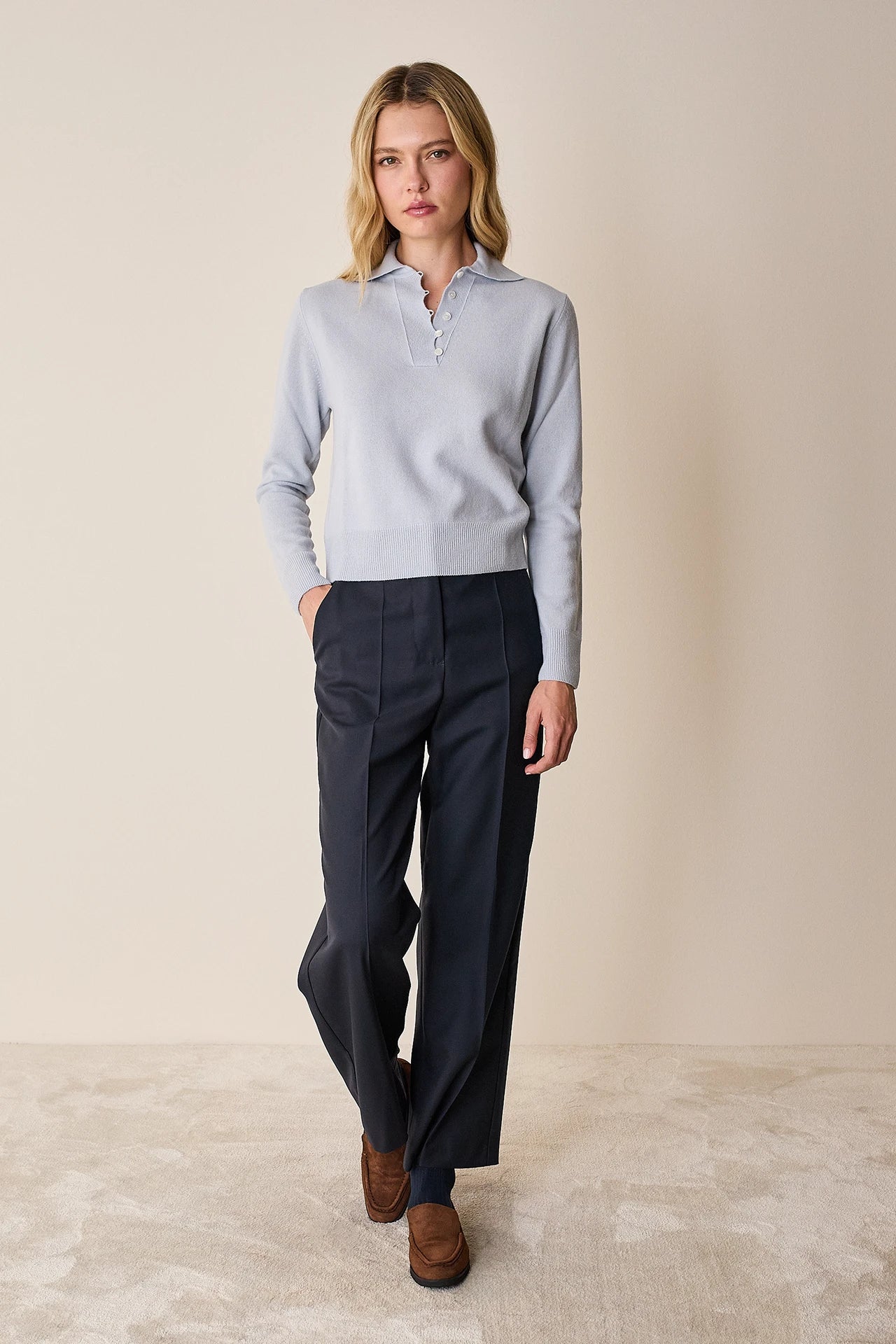 Thin polo sweater