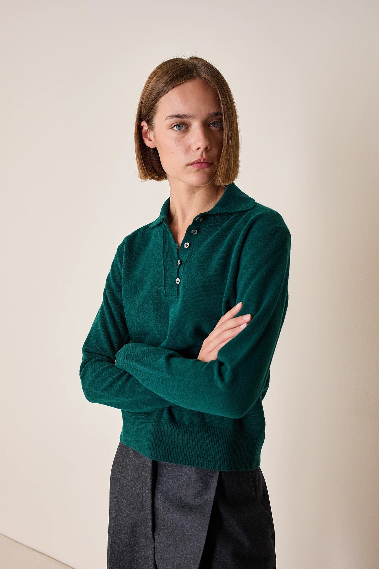 Thin polo sweater