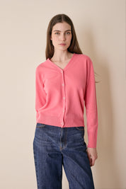 Cardigan sottile con scollo a V