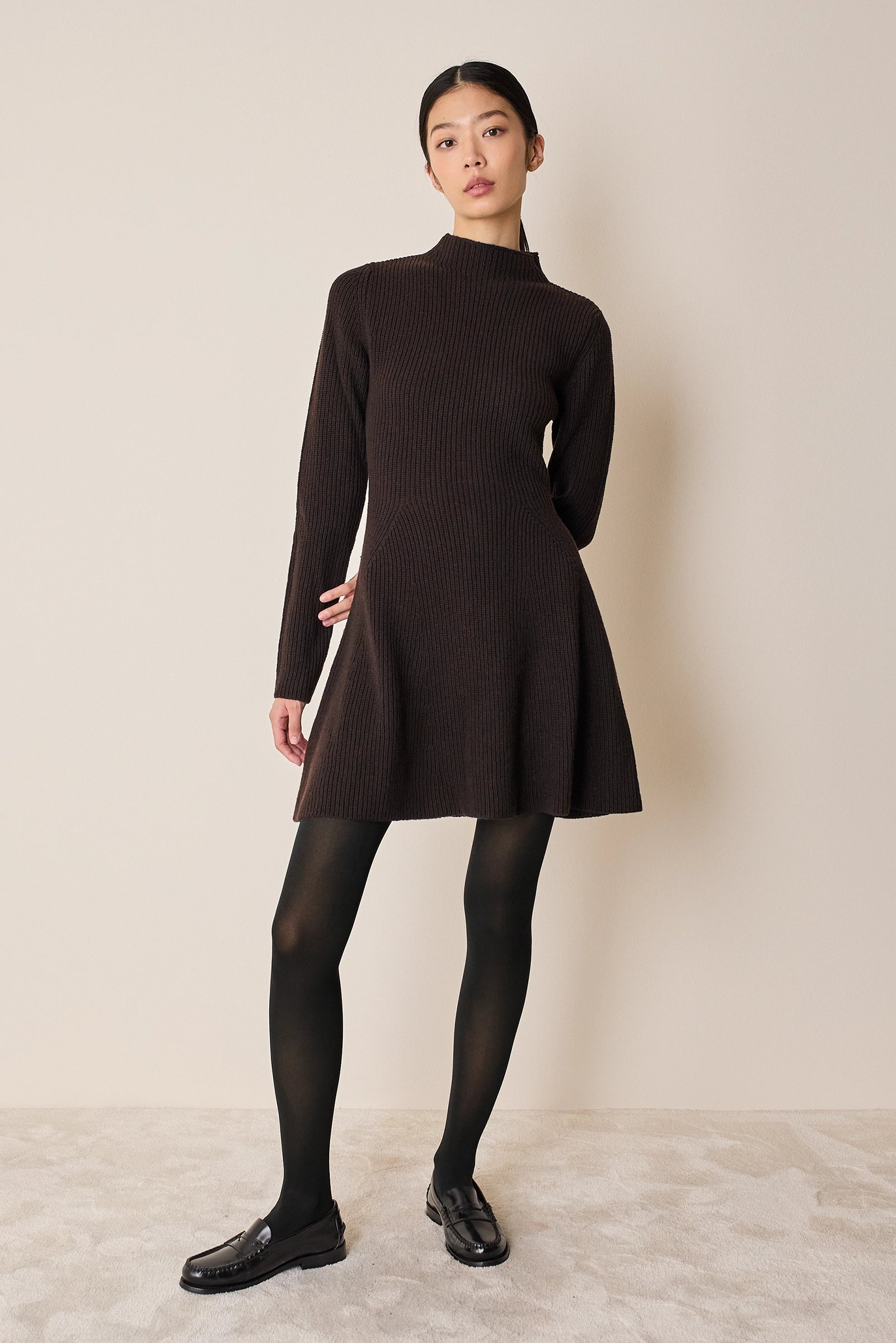 Abito in maglia a coste