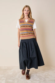 Gilet in lana jacquard