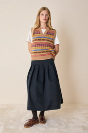 Gilet in lana jacquard