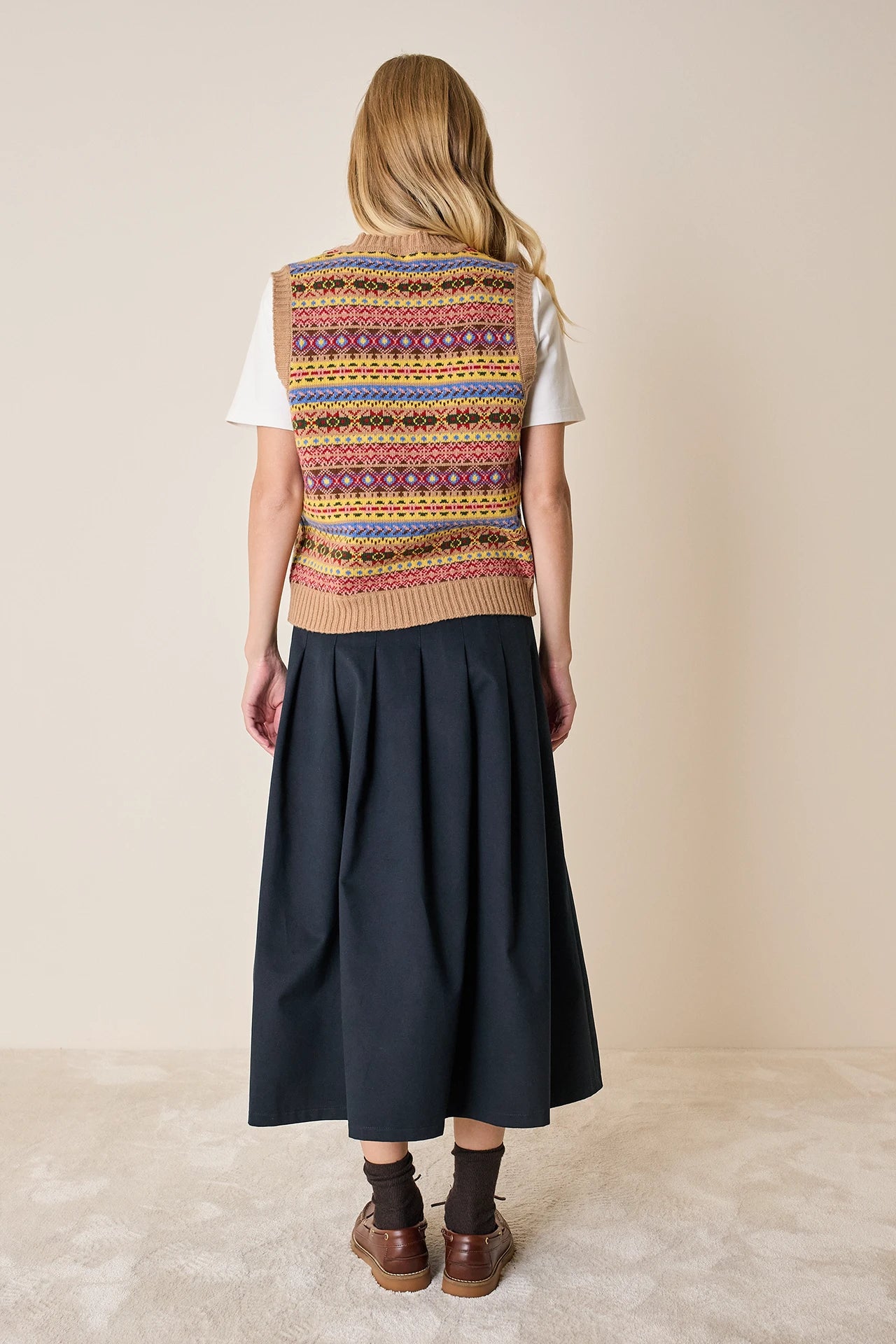 Gilet in lana jacquard