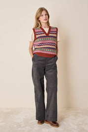 Gilet in lana jacquard