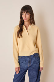 Polo a costine in lana vergine