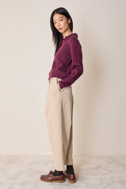 Polo a costine in lana vergine