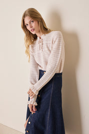 Maglia traforata con laccetto