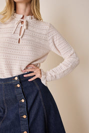 Maglia traforata con laccetto