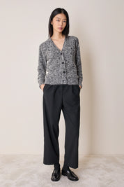 Cardigan in filato mélange