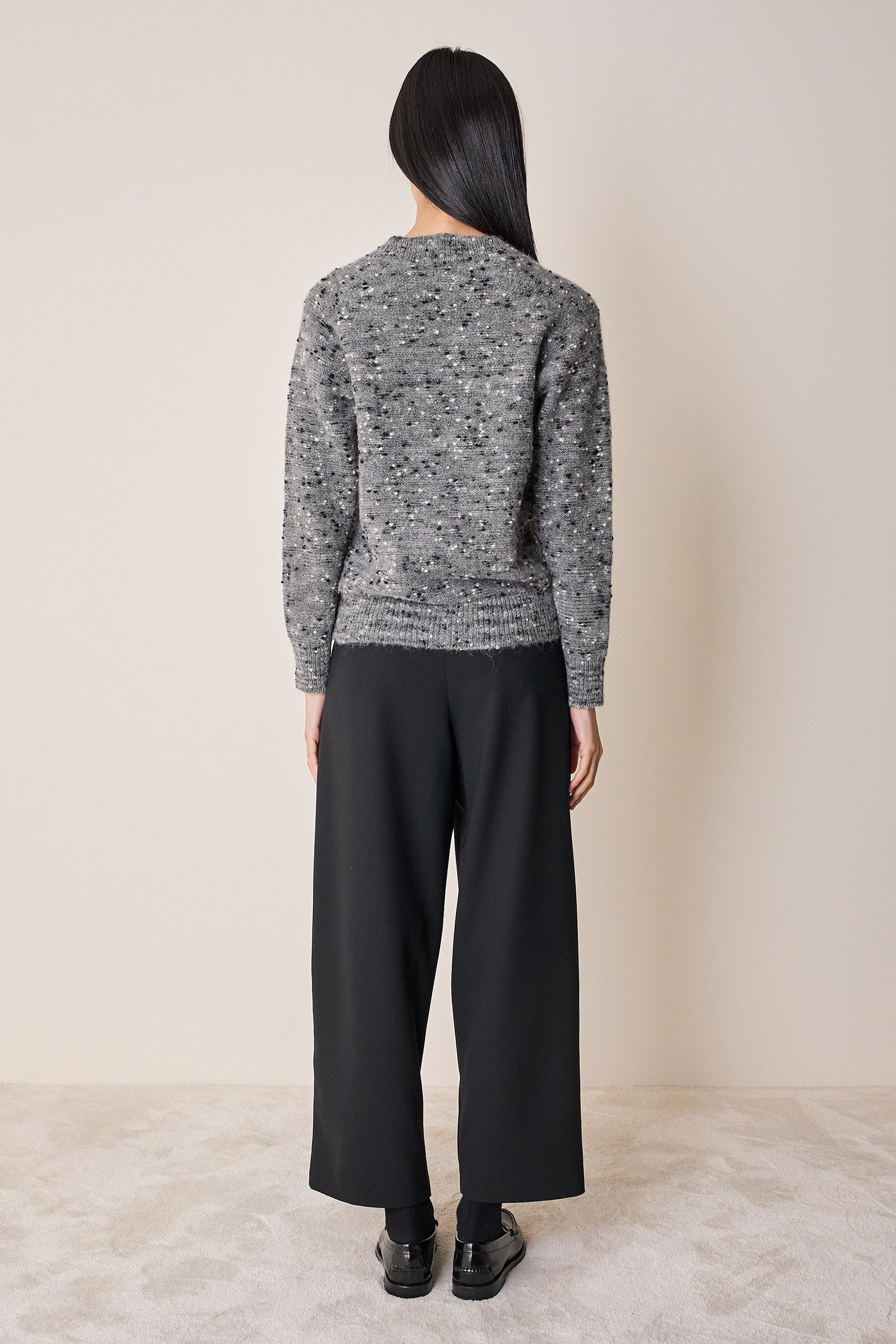 Cardigan in filato mélange