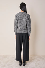 Cardigan in filato mélange