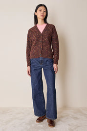 Cardigan in filato mélange