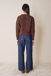 Cardigan in filato mélange