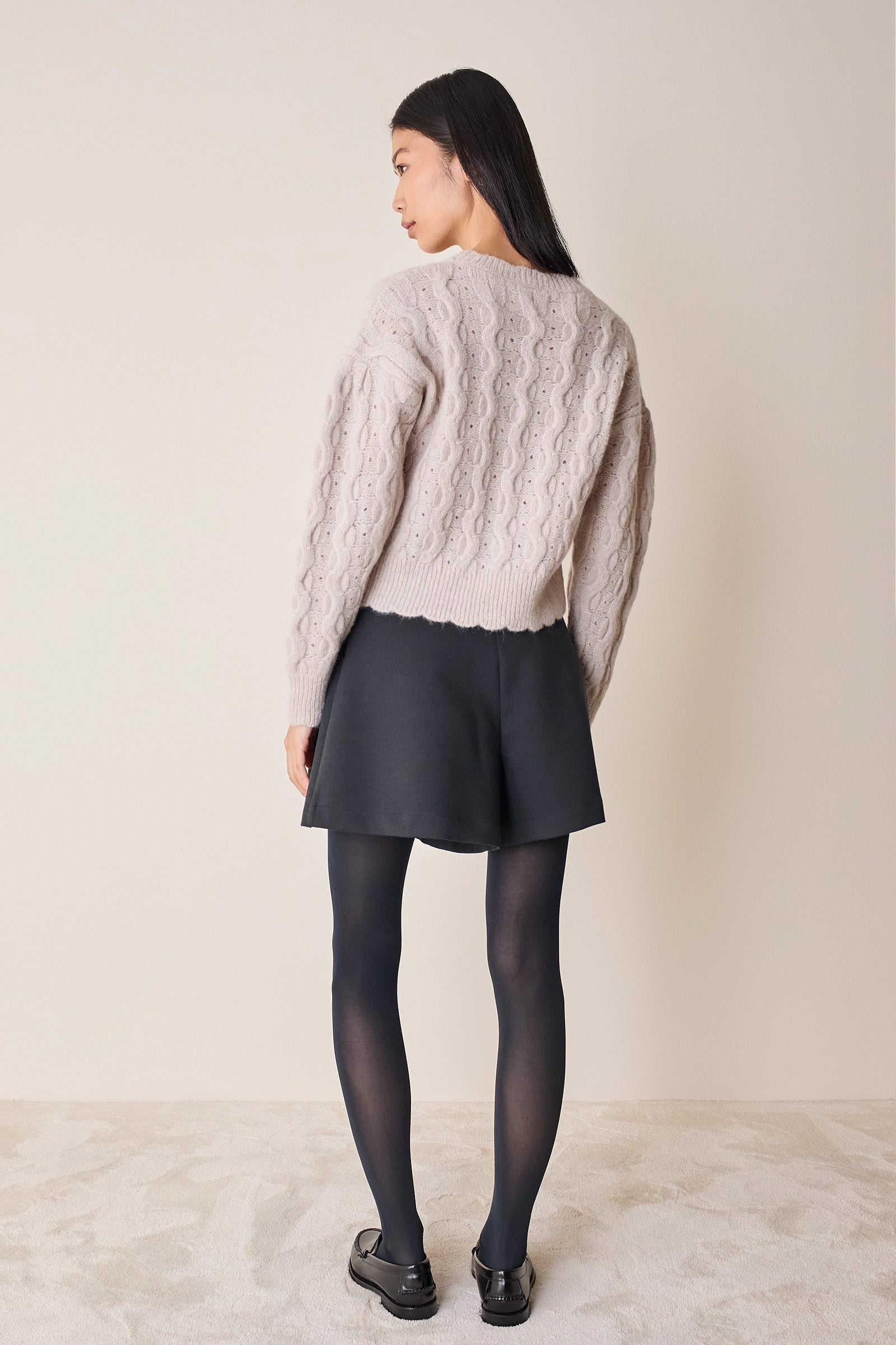 Maglione con fiocchi in velluto