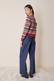 Maglione jacquard in lana