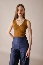 Canottiera in maglia di cotone