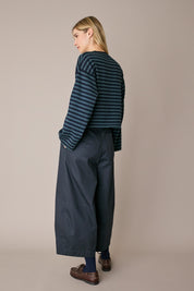 Maglia girocollo boxy a righe