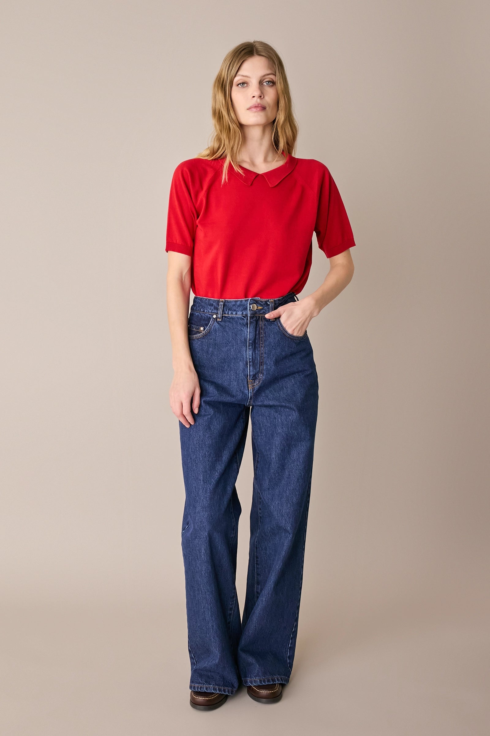 Maglia in cotone con colletto