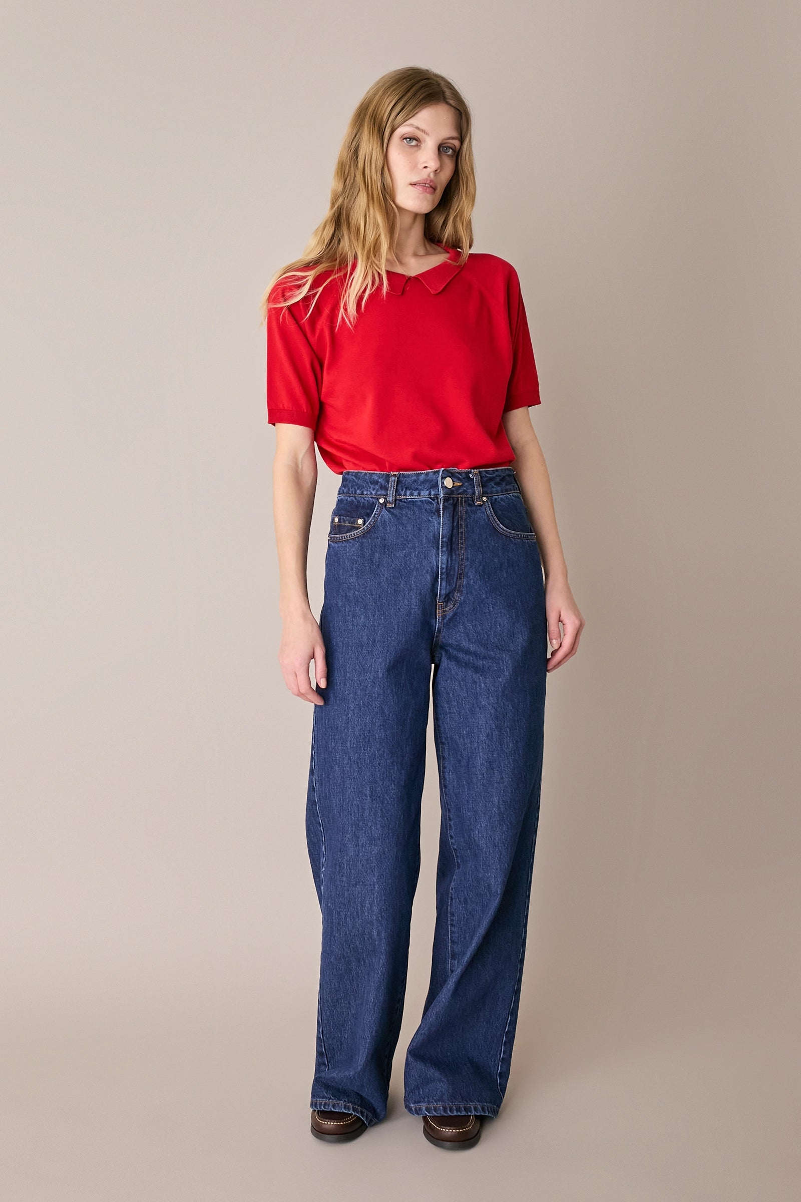Maglia in cotone con colletto