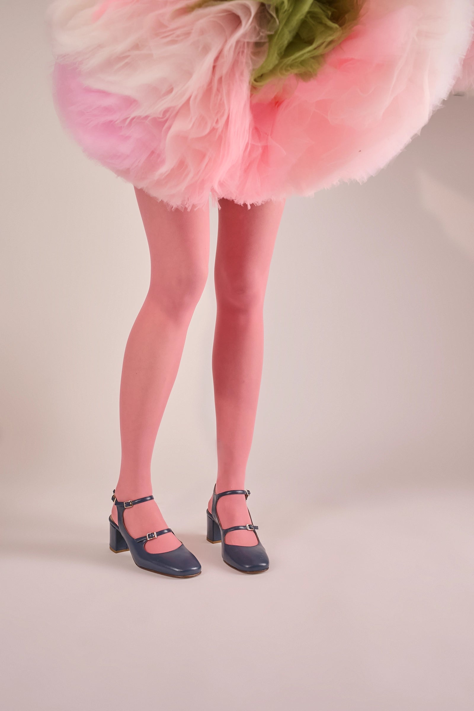 Slingback con tacco 5 cm e doppio laccetto