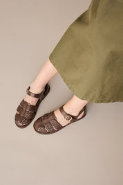 Sandali in pelle intrecciata – Maison Toufet