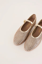 Mary Jane in pelle intrecciata