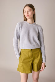 Maglia girocollo punto pannocchia