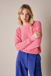 Maglia girocollo punto pannocchia
