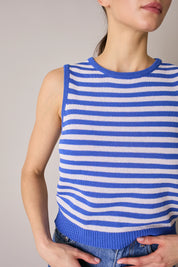 Top a righe in cotone