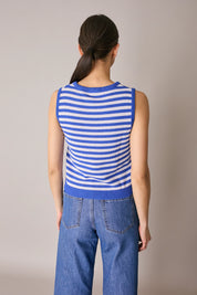 Top a righe in cotone