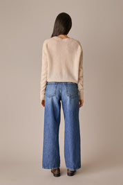 Maglia boxy in alpaca e mohair