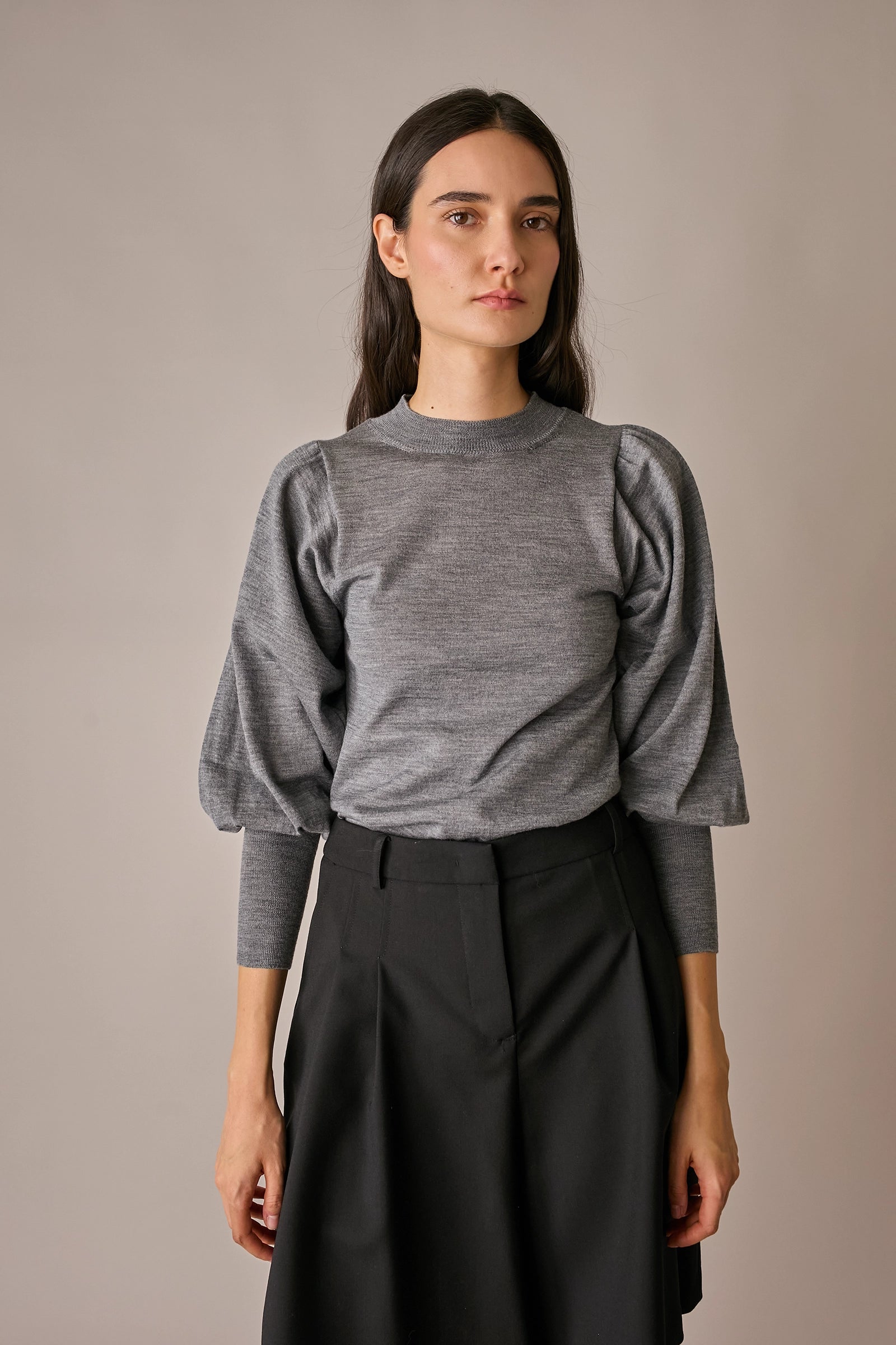 Maglia con maniche a sbuffo