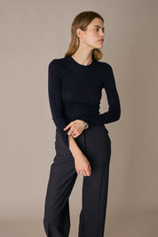 Maglia girocollo in lana Merino extrafine