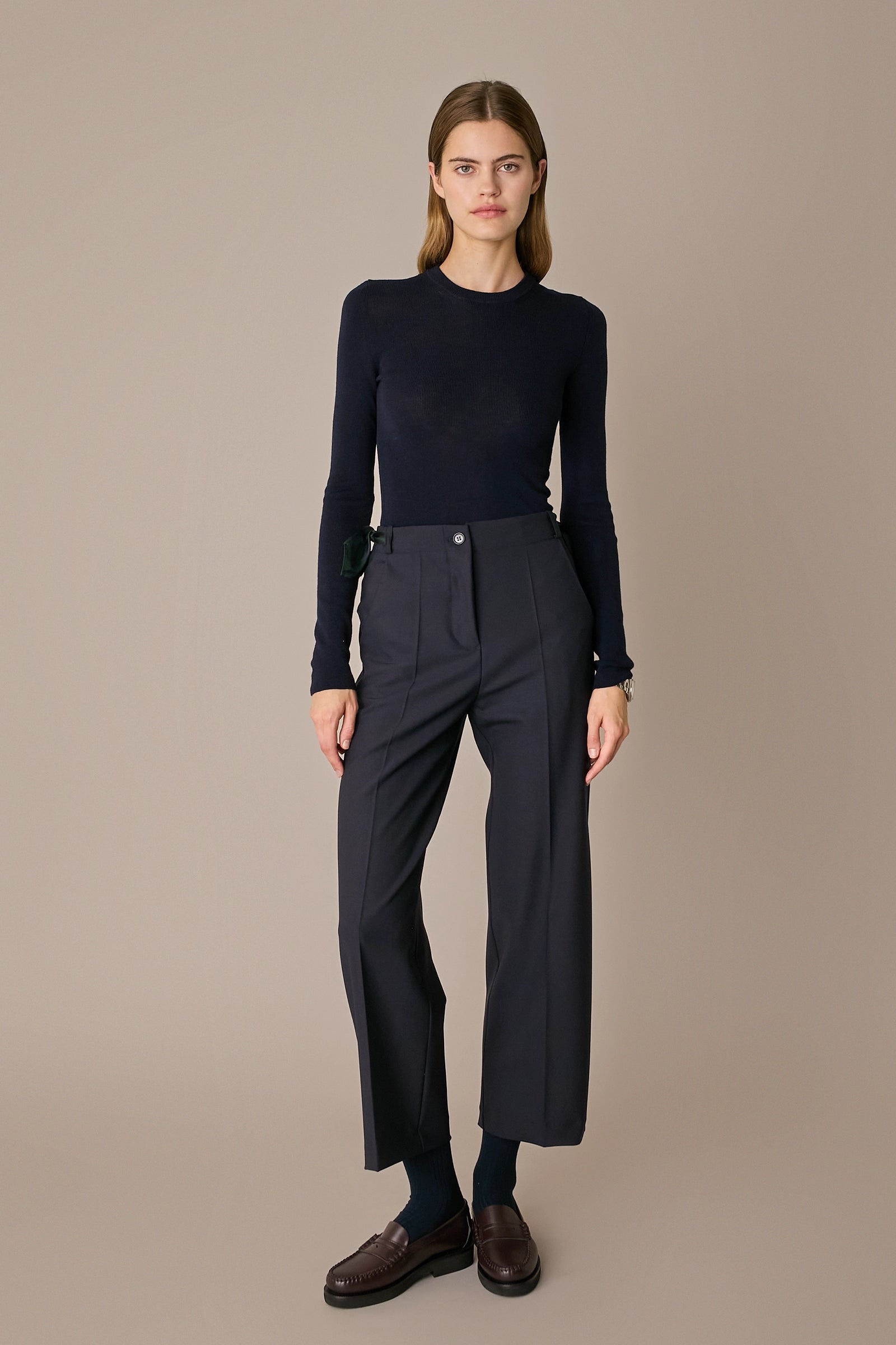 Maglia girocollo in lana Merino extrafine