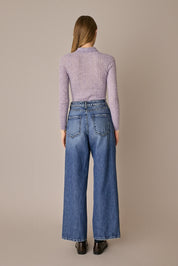 Maglia a trecce con colletto