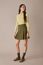 Maglia a trecce con colletto