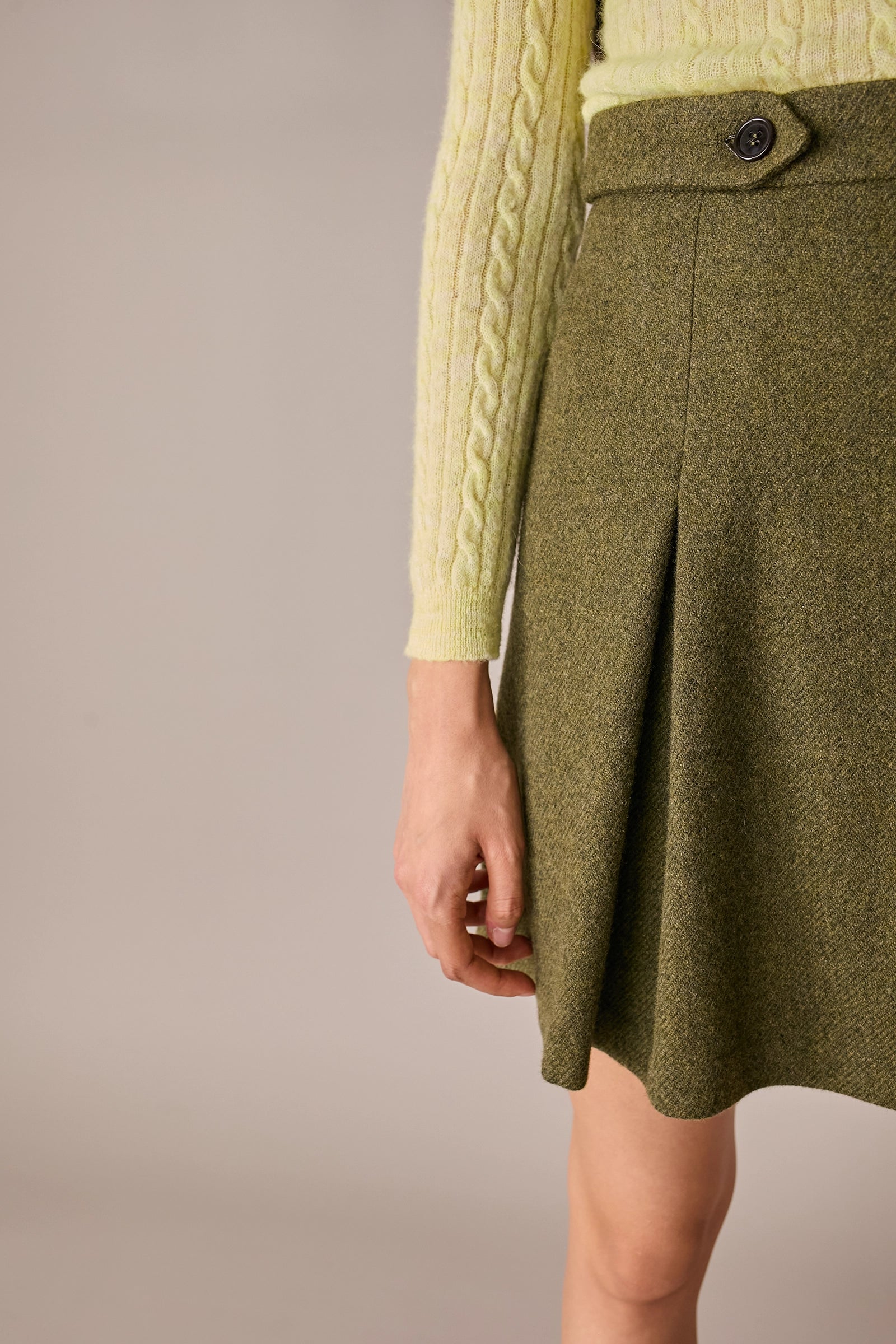Maglia a trecce con colletto