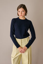 Maglia girocollo in lana e cashmere