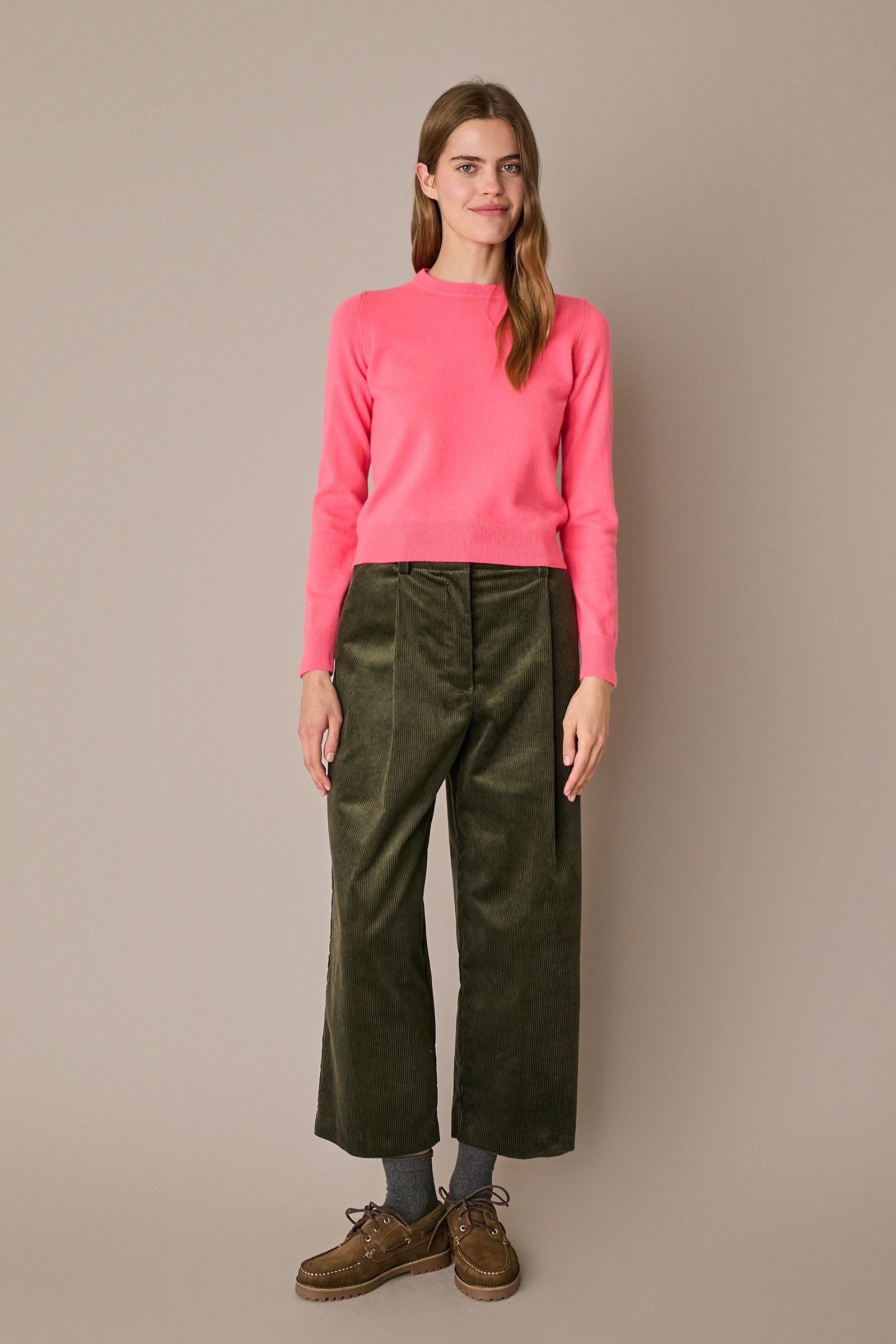 Maglia girocollo in lana e cashmere