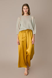 Girocollo con maniche ampie in blend di mohair