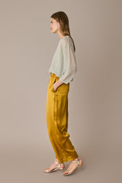 Girocollo con maniche ampie in blend di mohair