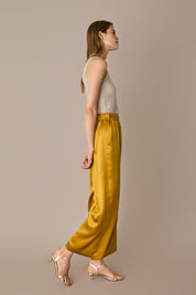 Canotta in blend di mohair acqua in seta, scollo a V