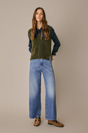 Gilet in mohair con scollo a V