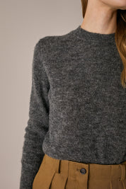 Maglia girocollo in alpaca