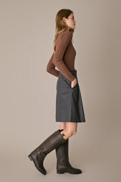 Maglia traforata in lana Merino extrafine
