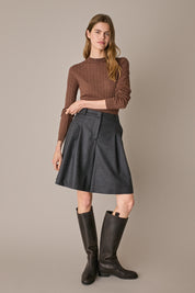 Maglia traforata in lana Merino extrafine